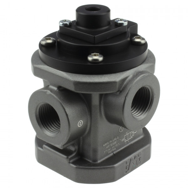 Mec Fluid 2 MF-G3081 3/2-Wege Vakuumventil G1/2 - NC - Alternative für Univer AG-3081 - Ansicht von links