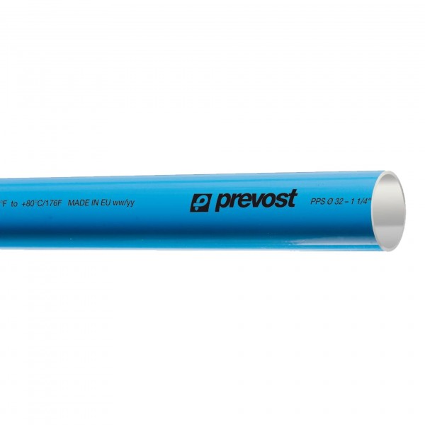 Prevost PPS BTU3255 Druckluft Aluminiumrohr blau mit 32mm Durchmesser