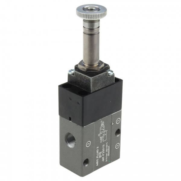 Mec Fluid 2 MF-F2501S 3/2-Wege Sitzventil G1/8 - Alternative für UNIVER AF-2501 - Ansicht von links