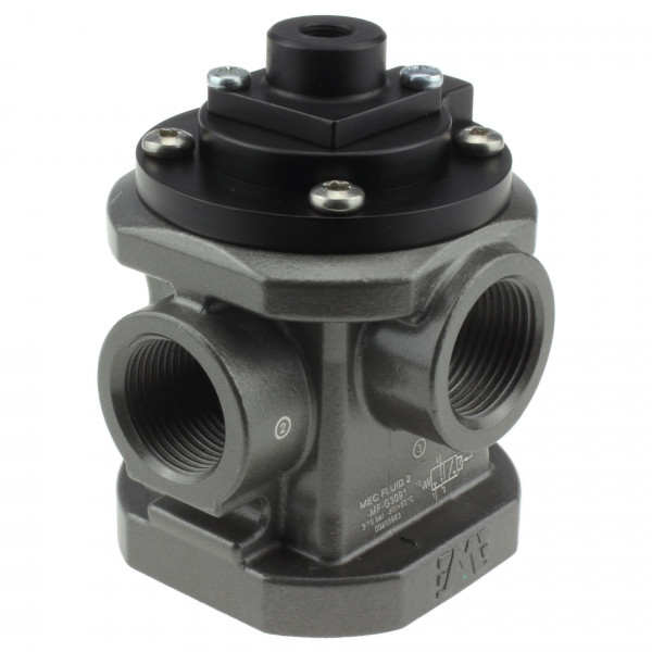 Mec Fluid 2 MF-G3091 3/2-Wege Vakuumventil G3/4 - NC - Alternative für Univer AG-3091 - Ansicht von links