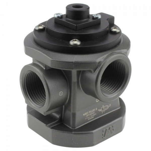 Mec Fluid 2 MF-G3101 3/2-Wege Vakuumventil G1 - NO - Alternative für Univer AG-3101 - Ansicht von links