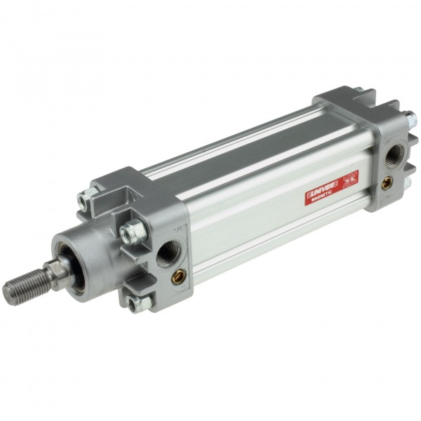 Univer Pneumatikzylinder Serie K ISO 15552 mit 40mm Kolben und 20mm Hub und Magnet