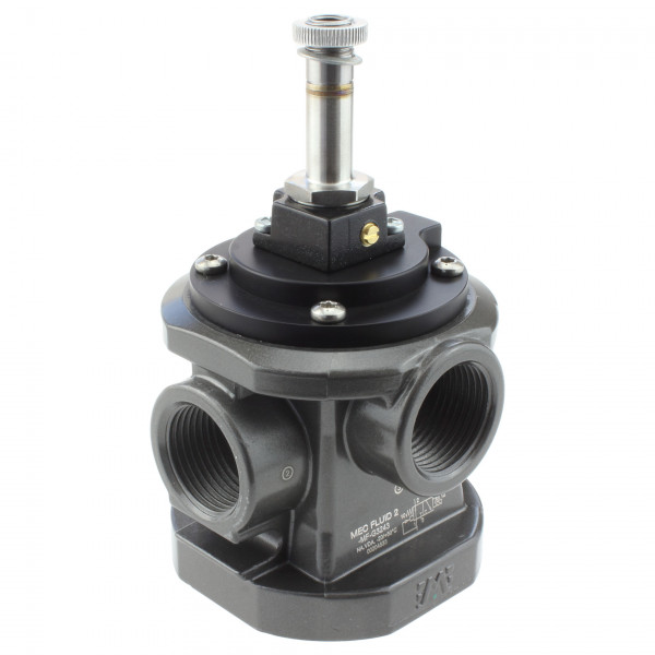 Mec Fluid 2 MF-G3243 3/2-Wege Vakuumventil G1 - NO - Alternative für Univer AG-3243 - Ansicht von links