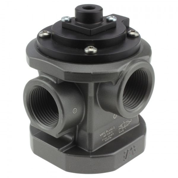 Mec Fluid 2 MF-F2615 3/2-Wege Sitzventil G1 - Alternative für Univer AF-2615 - Ansicht von links