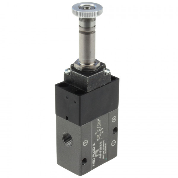 Mec Fluid 2 MF-F2500S 3/2-Wege Sitzventil G1/8 - Ansicht von links