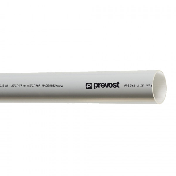 Prevost PPS GTU3230 Druckluft Aluminiumrohr grau mit 32mm Durchmesser