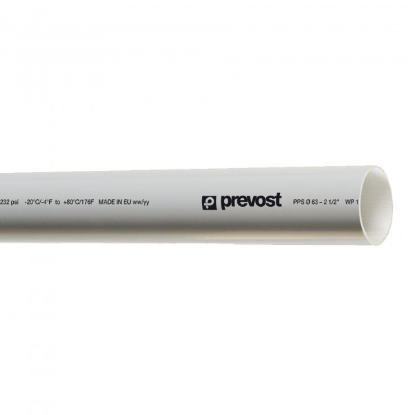 Prevost PPS GTU3255 Druckluft Aluminiumrohr grau mit 32mm Durchmesser
